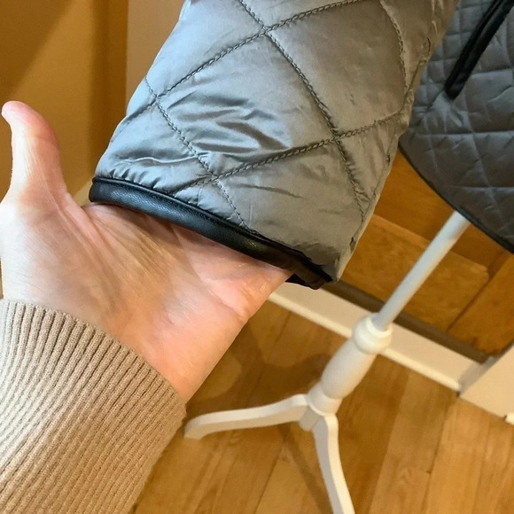 RENUAR Liquid Black/Silver Reversible Quilted Puffer Jacket Size M - Picture 6 of 16